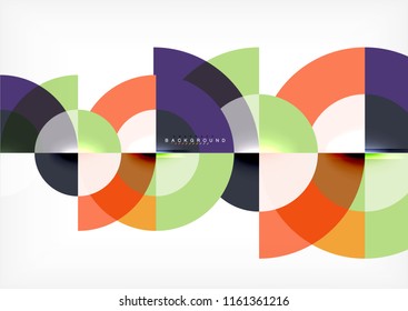 Modern circle abstract background. Vector illustration