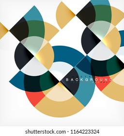 Modern circle abstract background. Vector illustration