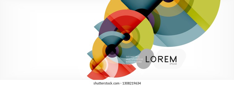 Fondo de círculo moderno, ilustración vectorial