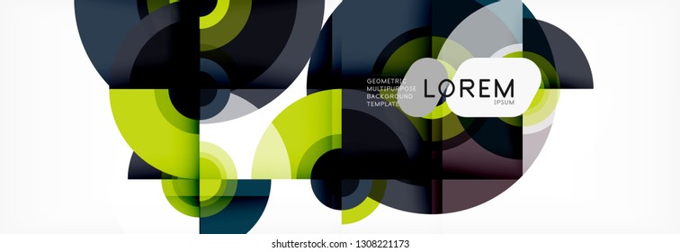 Modern circle background, vector illustration