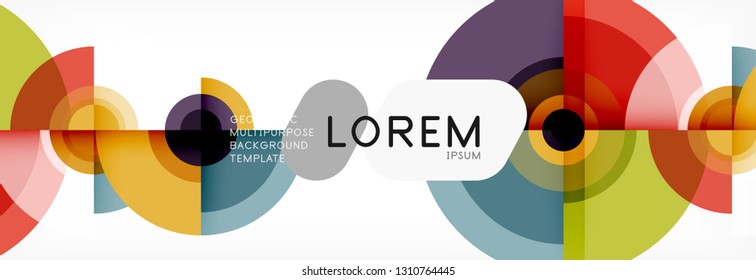 Modern circle background, vector illustration