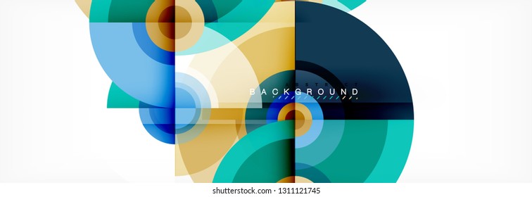 Modern circle background, vector illustration