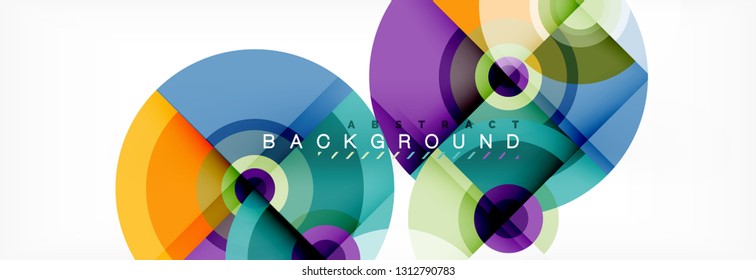 Modern circle background, vector illustration