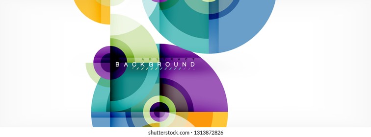 Modern circle background, vector illustration