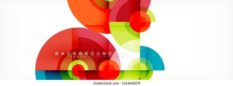 Fondo de círculo moderno, ilustración vectorial