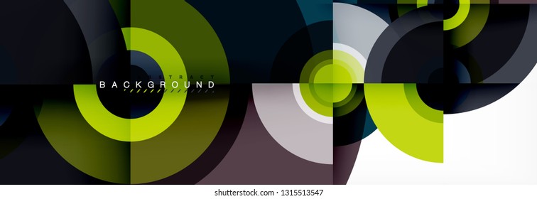 Fondo de círculo moderno, ilustración vectorial