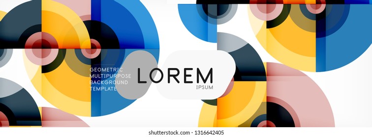 Fondo de círculo moderno, ilustración vectorial