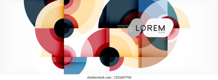 Fondo de círculo moderno, ilustración vectorial