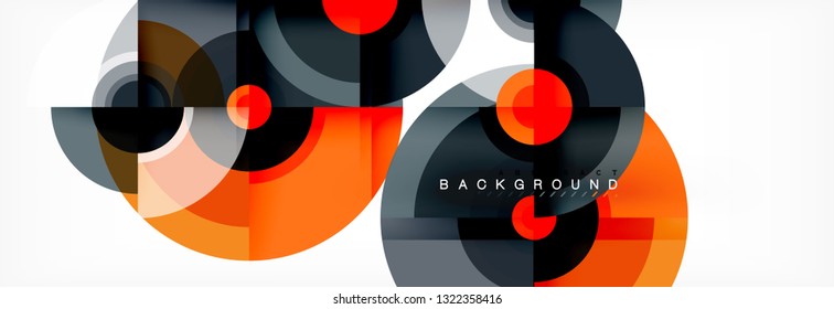 Modern circle background, vector illustration