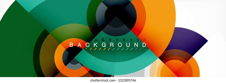 Modern circle background, vector illustration