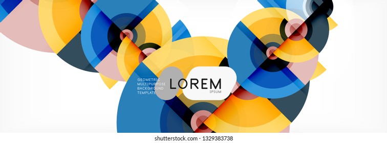 Modern circle background, vector illustration