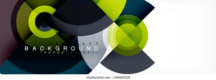 Fondo de círculo moderno, ilustración vectorial