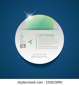 Modern circle banner design template. Vector illustration. Used in infographics, numbered banners, horizontal cutout lines, graphic or website layout.