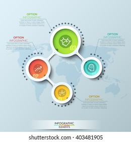 Modern circle business template. Vector illustration. Can be used for workflow layout, diagram, number options, web design, infographics and timeline.