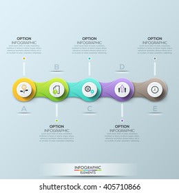 Modern circle business template. Vector illustration. Can be used for workflow layout, diagram, number options, web design, infographics and timeline.