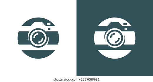 modern circle camera photography logo