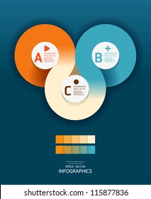 Modern Circle Design template  / can be used for infographics / numbered banners/ graphic or website layout vector