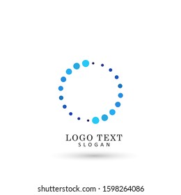 Modern Circle Dotted Logo. Symbol & Icon Vector Template.