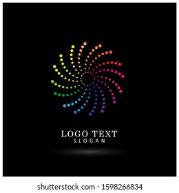 Modern Circle Dotted Logo. Symbol & Icon Vector Template.