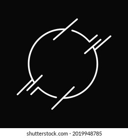 Modern Circle Frame Template Vector Illustration