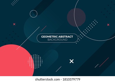 Modern circle geometric abstract background