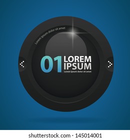 Modern circle glossy style, options banner.