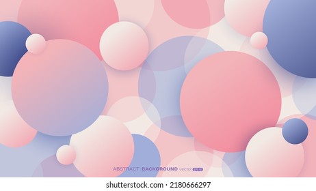 Modern Circle Gradient Overlap On Colorful Background. Abstract Geometric Shape Design. Vector Illustration