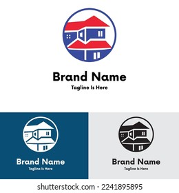 
Modern Circle house logo design
