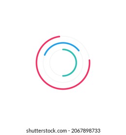 Infografía de círculo moderno 3 opciones. Elementos de diseño. Ilustración vectorial de material aislado en fondo blanco.
