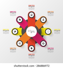Modern circle infographic design template. Vector