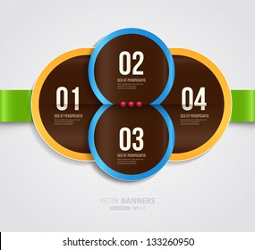 Modern circle infographic template for business design. Can be used for banners, cards, paper designs, website layouts, diagrams and presentations. Vector eps10 illustration.