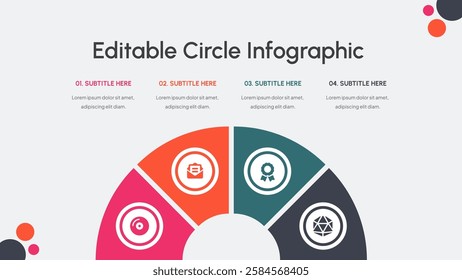 Modern Circle Infographic Template Clean Editable Professional Design