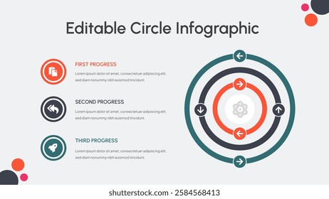 Modern Circle Infographic Template Clean Editable Professional Design