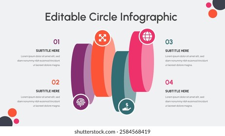 Modern Circle Infographic Template Clean Editable Professional Design