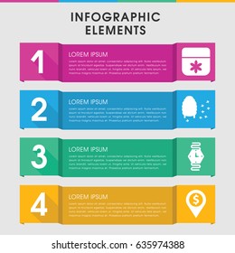 Modern circle infographic template. infographic design with circle icons includes flower, honeycomb. can be used for presentation, diagram, annual report, web design.