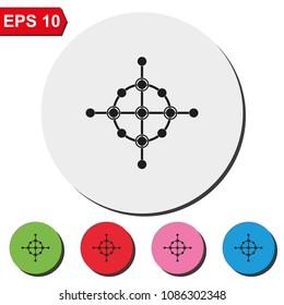 Modern circle infographic template flat round colorful vector icon.