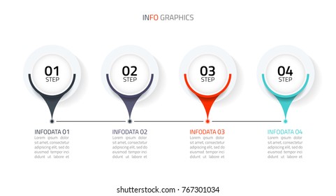 Modern circle infographic.Business concept with 4 options, parts, steps or processes.