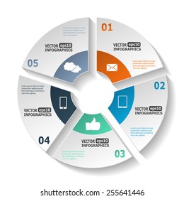 Modern circle infographics for e-business, diagrams, charts, web sites, mobile applications, banners, corporate brochures, book covers, layouts, presentations etc. Vector eps10 illustration