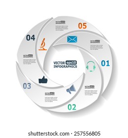 Modern circle infographics for e-business, diagrams, charts, web sites, mobile applications, banners, corporate brochures, book covers, layouts, presentations etc. Vector eps10 illustration