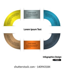 modern circle infographics options banner. Vector illustration. can be used for work flow layout, diagram, number options, web design