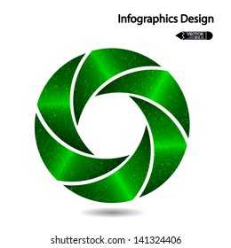 modern circle infographics options banner. Vector illustration. can be used for work flow layout, diagram, number options, web design.