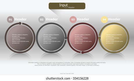 Modern circle infographics options banner. Vector illustration. can be used for workflow layout, diagram, number options, web design.
