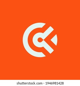 modern circle letter C logo. editable and easy to custom