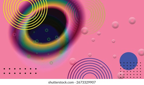 Linha de círculo moderno abstrato design colorido para design de capa, site, banner, folheto,