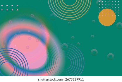 Linha de círculo moderno abstrato design colorido para design de capa, site, banner, folheto,