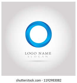 Modern Circle Logo. Symbol & Vector Template.