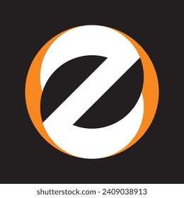 Logotipo de círculo moderno , concepto z , 2 colores