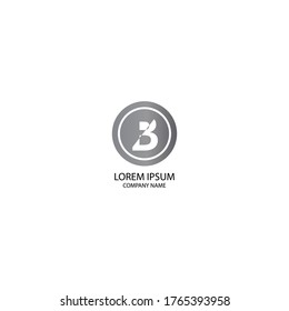Modern circle  minimalist B  logo letter creative design concept
