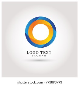 Modern Circle & O Logo. Symbol & Icon Vector Template.