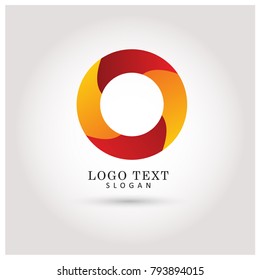 Modern Circle & O Logo. Symbol & Icon Vector Template.